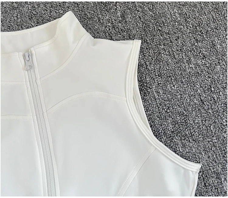 Sleeveless Performance Zip Top