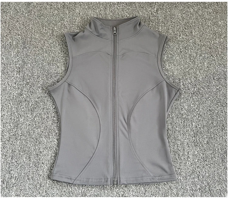 Sleeveless Performance Zip Top