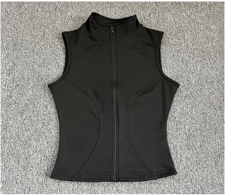 Sleeveless Performance Zip Top