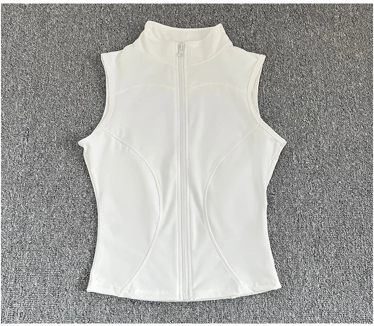Sleeveless Performance Zip Top