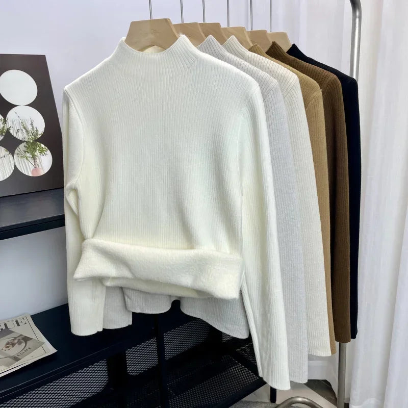 The Velvet-Lined Knit Sweater