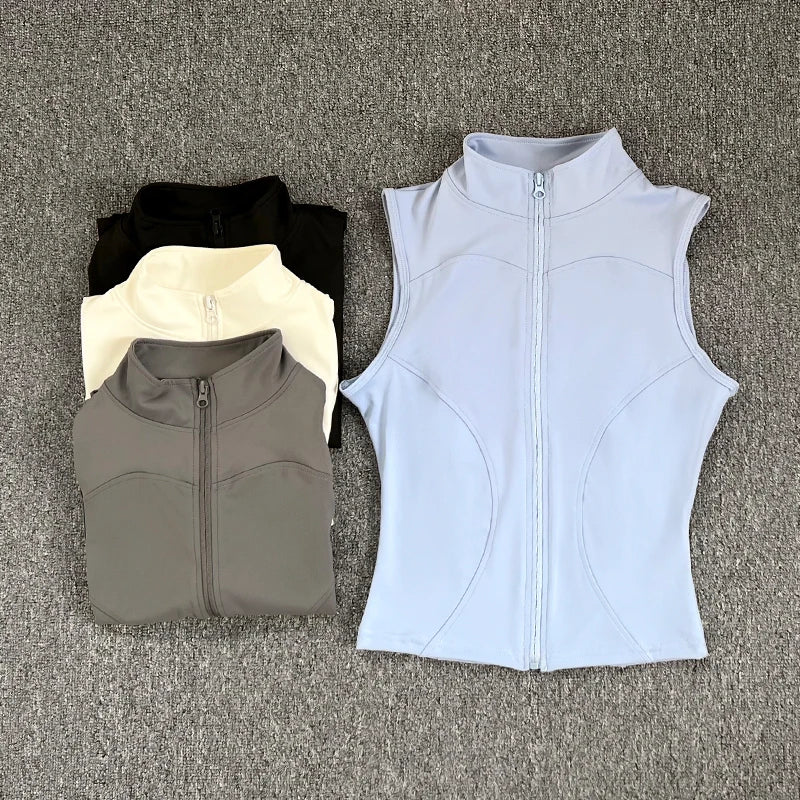 Sleeveless Performance Zip Top