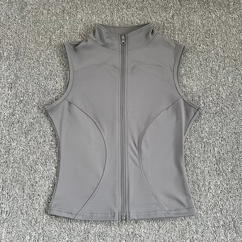 Sleeveless Performance Zip Top