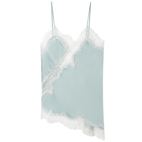 The Black Lace Satin Camisole