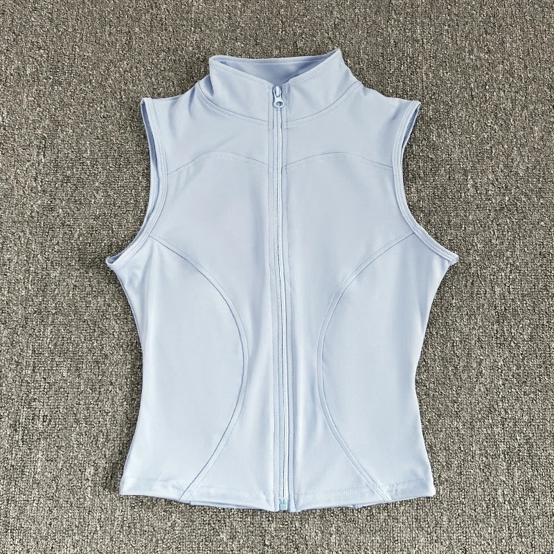 Sleeveless Performance Zip Top