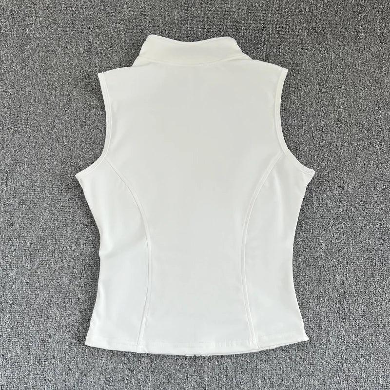 Sleeveless Performance Zip Top