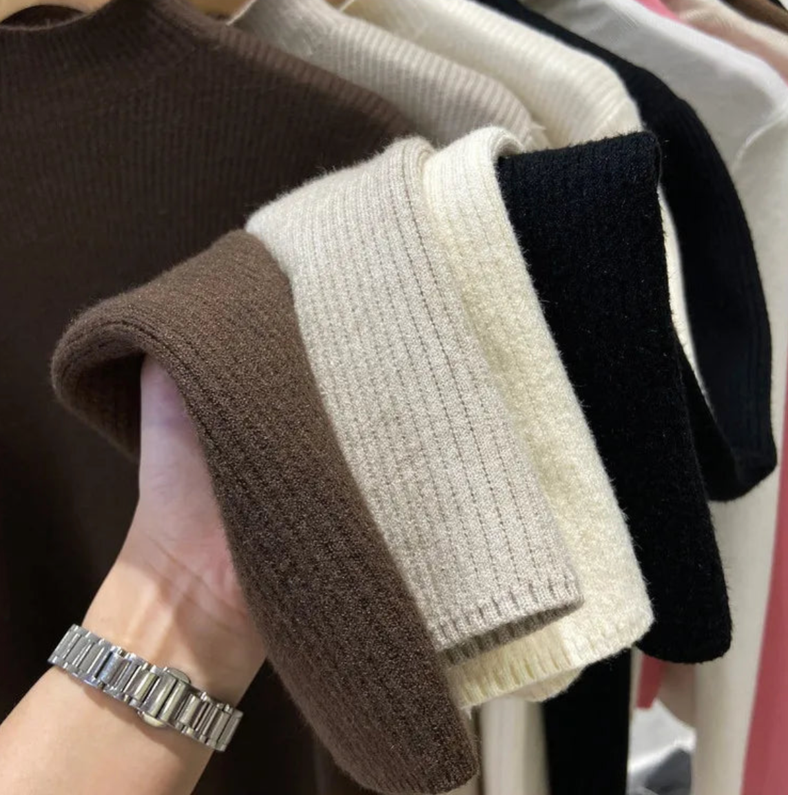 The Velvet-Lined Knit Sweater