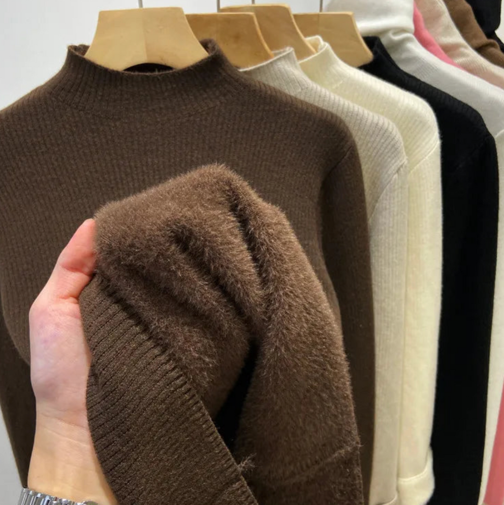 The Velvet-Lined Knit Sweater